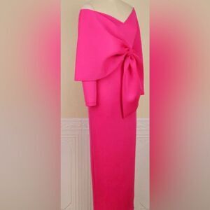 2022 Women's Long Dress Off Shoulder Big Bow Plus Size Slim Dress 1XL hot